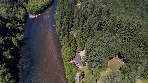 Image Aerial View of River and Property